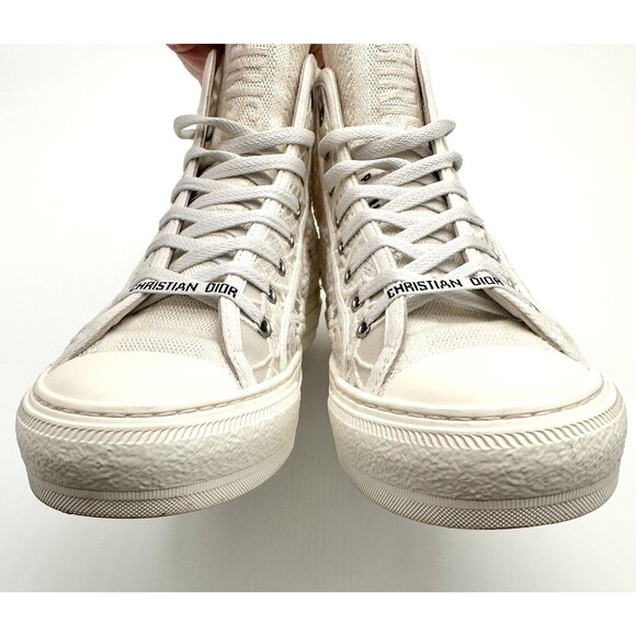 Dior walk n dior Macrame High Top Sneakers Embroidered EU 39 US 9 - Picture 6 of 12